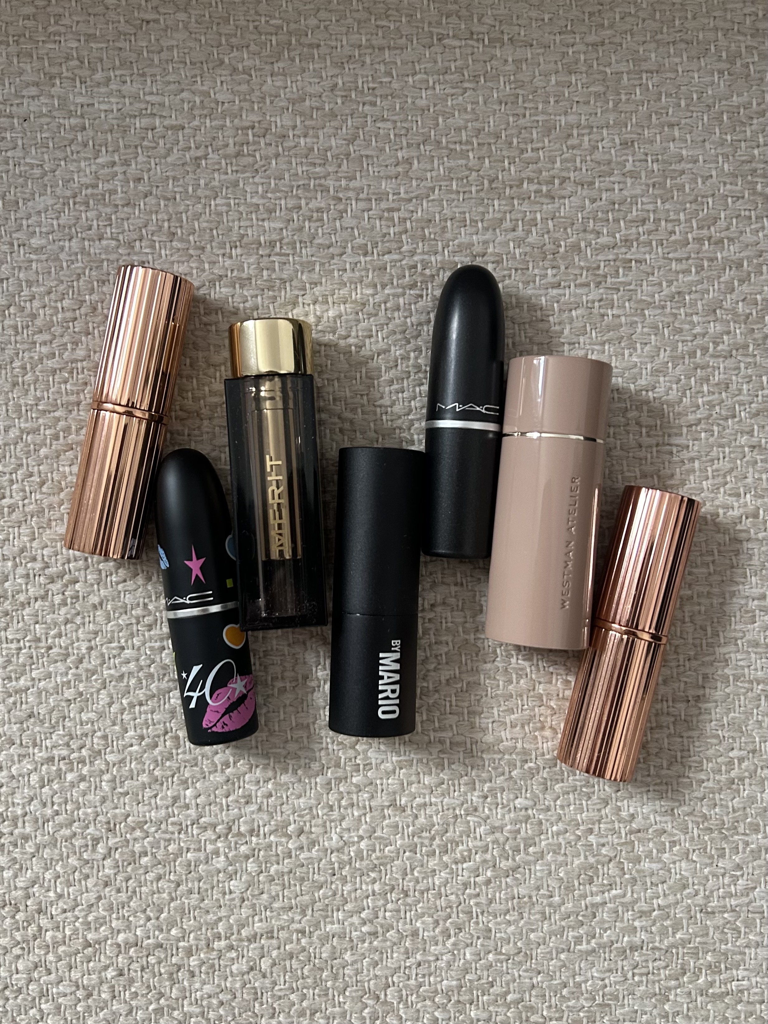A group of Alyssa Brascia&#039;s lipsticks.