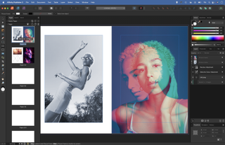 A screenshot of editing and designing photo books with Affinity Publisher