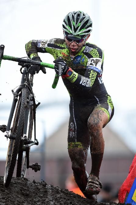 Yu Takenouchi on the run-up at Bpost Bank Trofee Azencross.