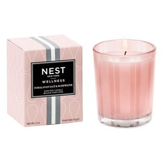 Nest New York Himalayan Salt and Rosewater Scented Candle against a white background.