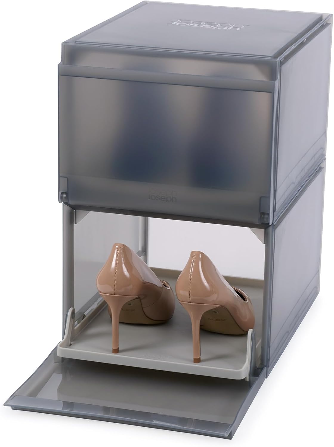 Joseph Joseph Shoecase Premium Shoe & Sneaker Storage Box Organizer With Slide-Out Shoe Tray, 2 Pack