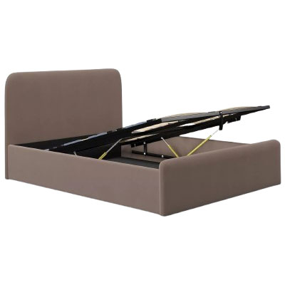 mink colour double ottoman bed from John Lewis