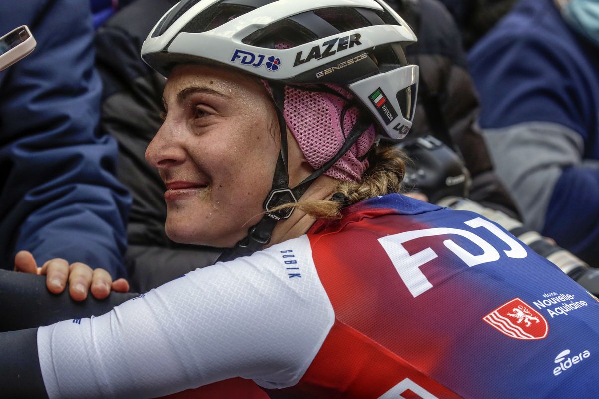 Strade Bianche Women 2022 8th Edition Siena Siena 136 km 05032022 Vittoria Guazzini ITA FDJ NouvelleAquitaine Futuroscope photo Roberto BettiniSprintCyclingAgency2022