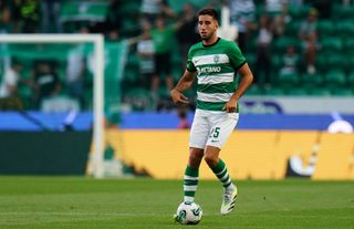 Liverpool target Goncalo Inacio of Sporting CP in action during the Liga Portugal Betclic match between Sporting CP and FC Vizela at Estadio Jose Alvalade on August 12, 2023 in Lisbon, Portugal. (Photo by Gualter Fatia/Getty Images)