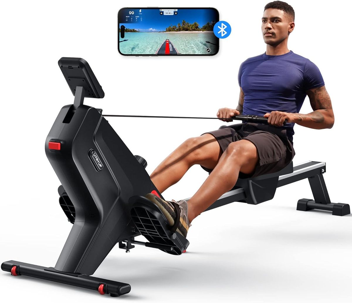 UTRYUP rowing machine with man exercising on it