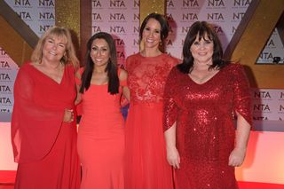 Linda Robson, Saira Khan, Andrea McLean and Coleen Nolan attend the National Television Awards 2020 at The O2 Arena