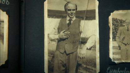 Bill Skarsgard as Pennywise's alter ego Bob Gray in It: Welcome to Derry