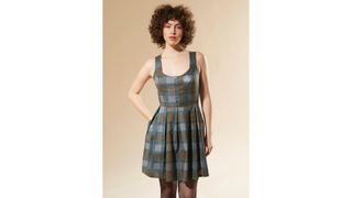 Outlander Lace-Up Tartan Plaid Dress