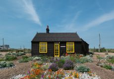 Artist Derek Jarman's cottage on shingle beach Dungeness