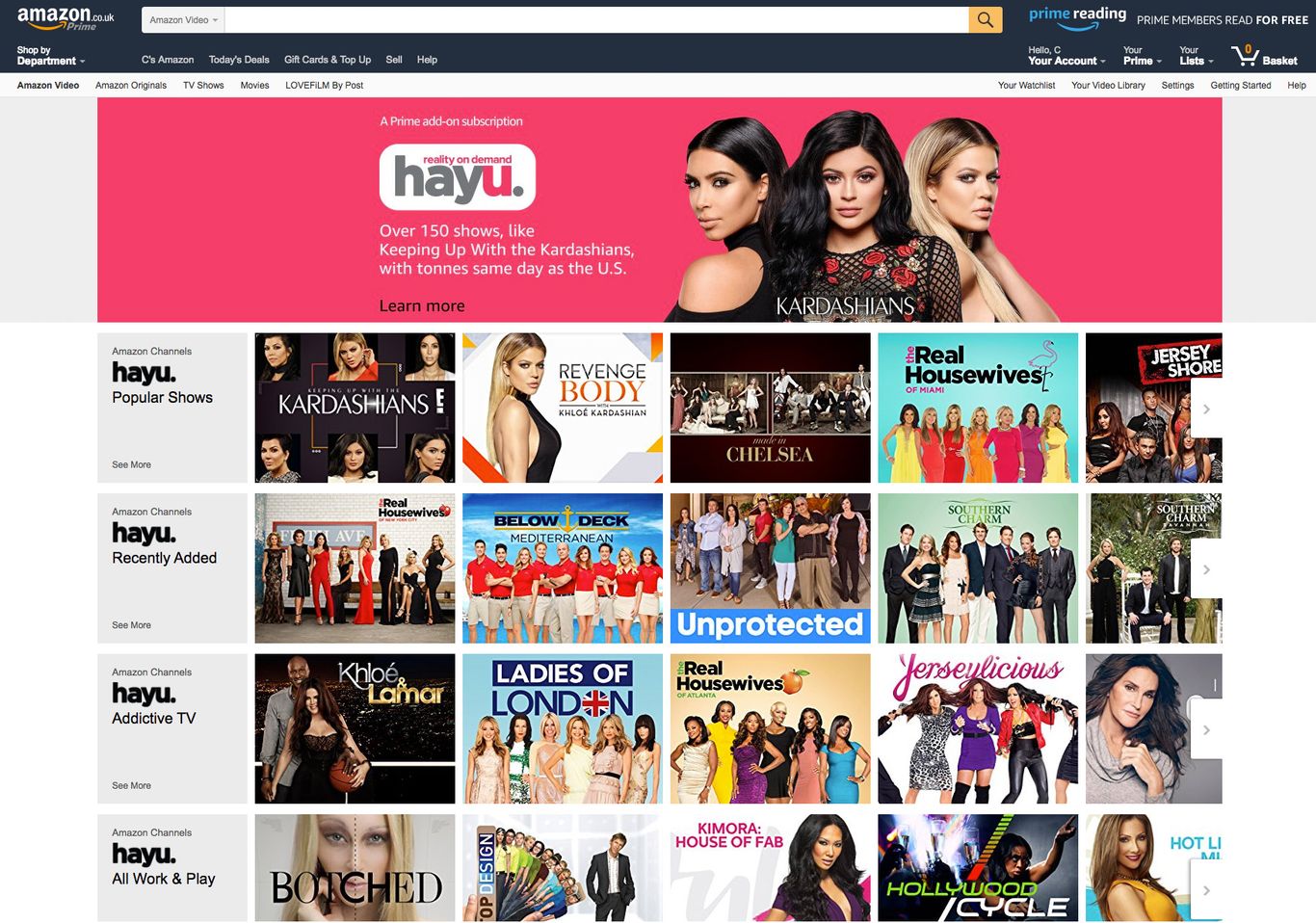 Amazon Channels launches in the UK subscription service adds movies
