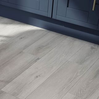 Laura Ashley Sutterton Grey Anti-glare matt Wood effect Luxury vinyl click flooring