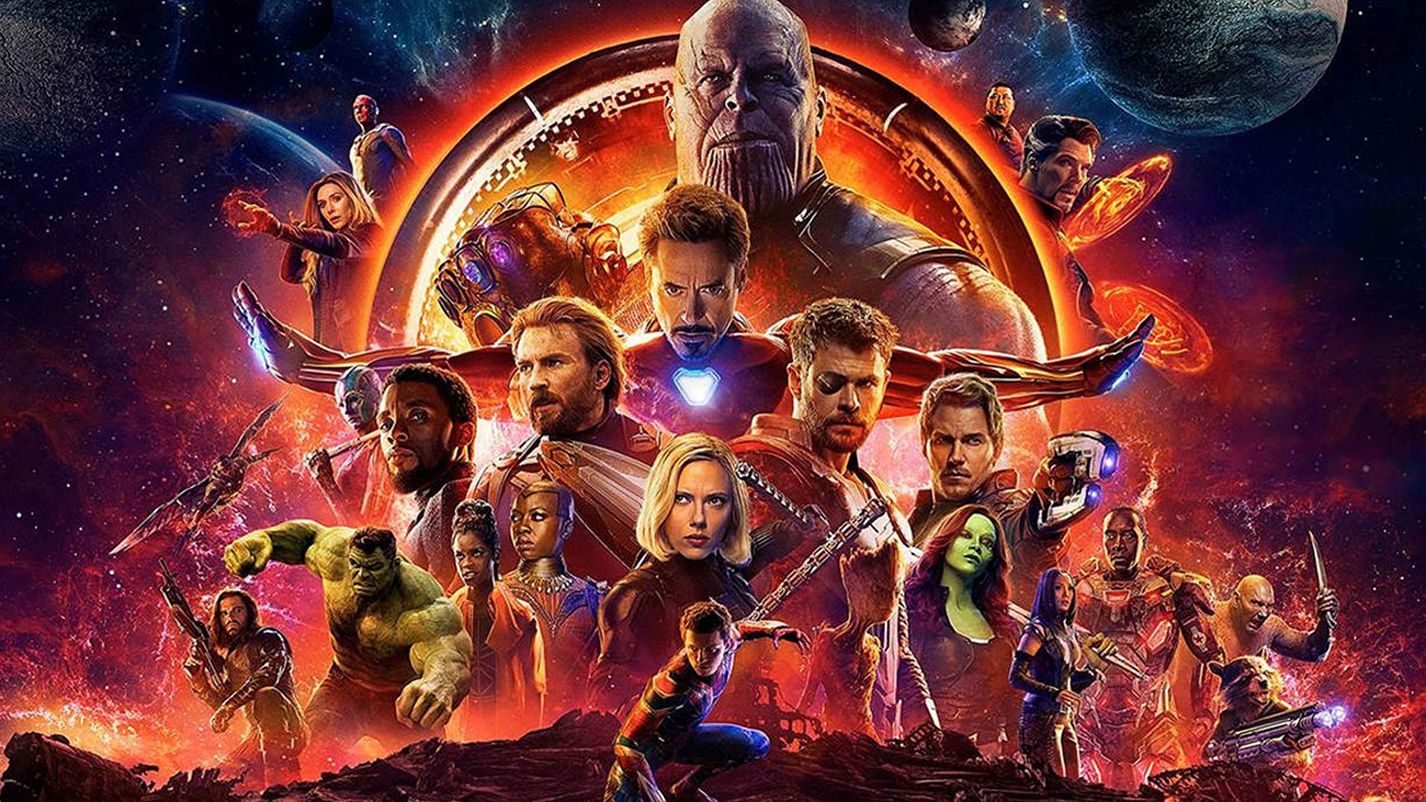 The Avengers and Thanos in Art for Avengers: Endgame