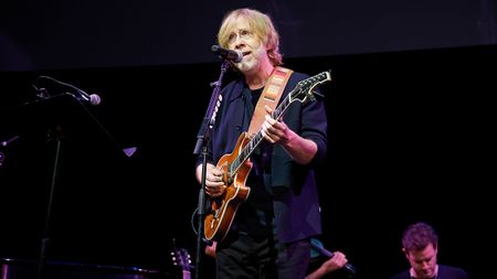 Trey Anastasio performs with Bleachers during the 10th Annual Ally Coalition Talent Show at NYU Skirball Center on December 17, 2024 in New York City