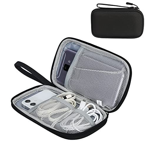 Fyy Electronic Organizer, Travel Pouch Electronic Accessories Carry Case Portable Waterproof All-In-One Storage Bag for Cable, Cord, Charger, Phone, Earphone - Small - Black