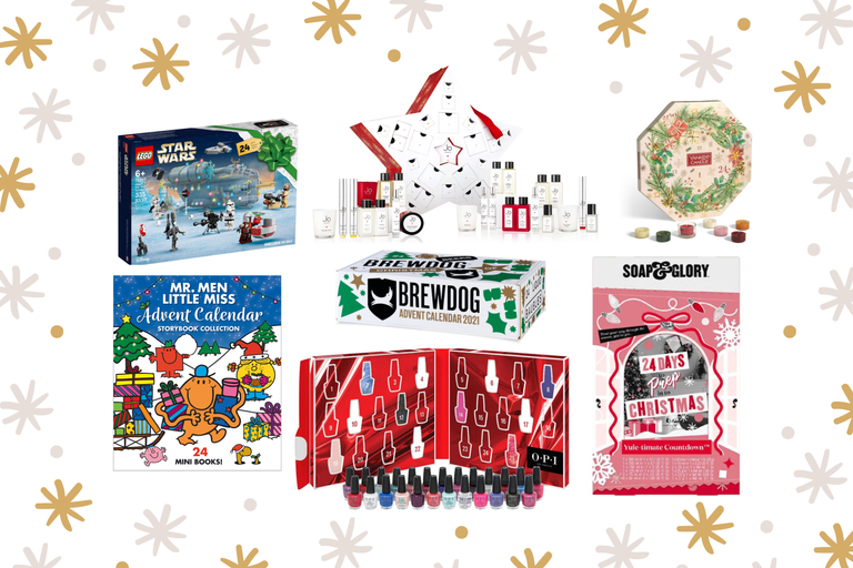 A collage of the best non-chocolate advent calendars 2021