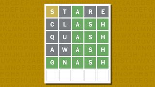 Wordle answer 809 on a yellow background