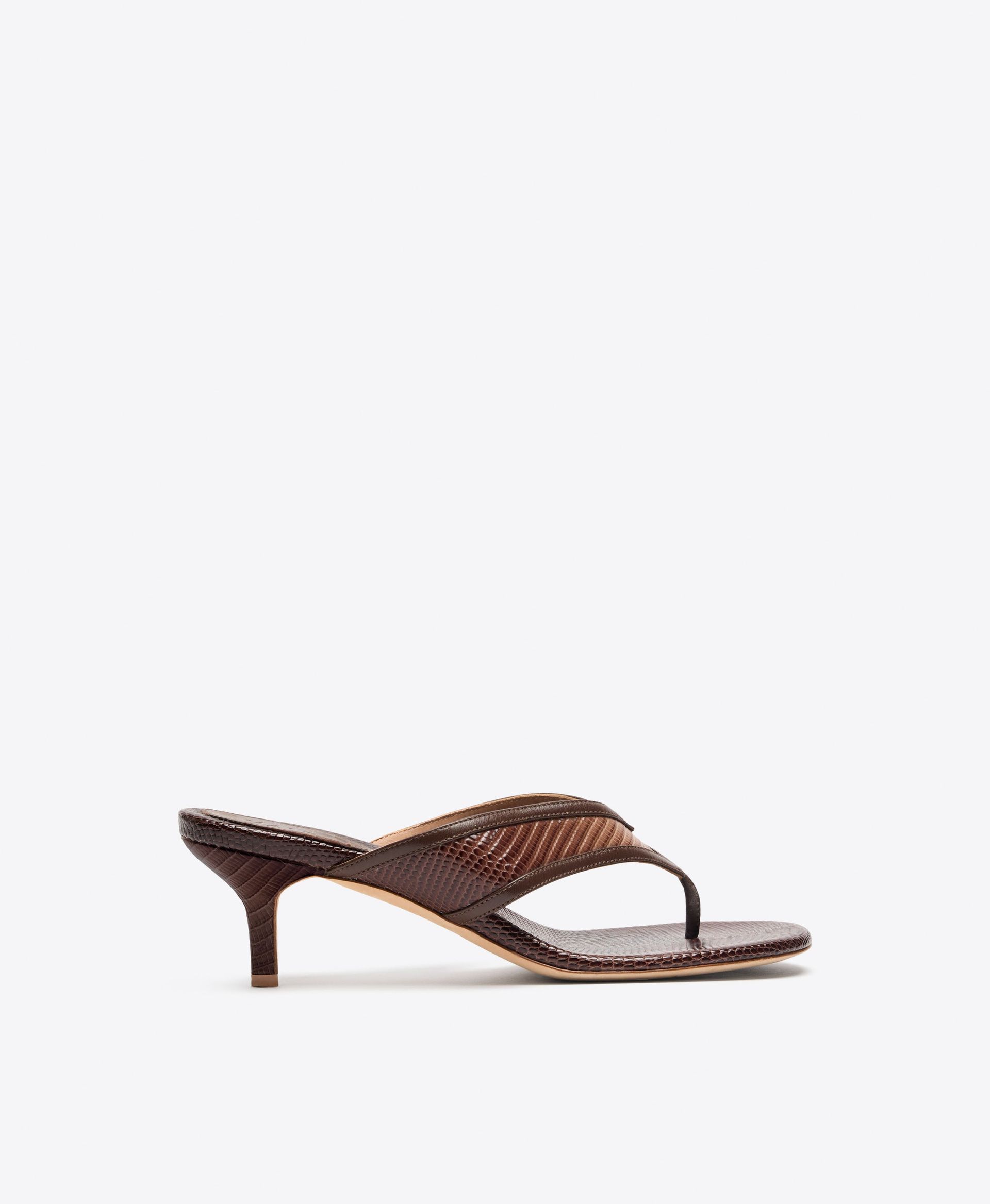 Koko 45 Brown Leather Thong Sandals