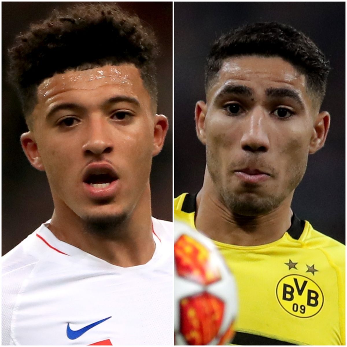 Jadon Sancho and Achraf Hakimi