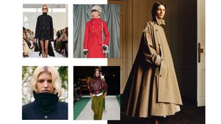 Brandon Maxwell, Valentino, Stella McCartney, Victoria Beckham, and the Row funnel neck coats