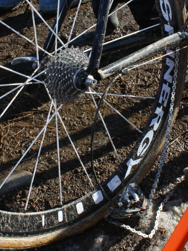 Torn-off rear derailleurs were one of the modes of failure today.