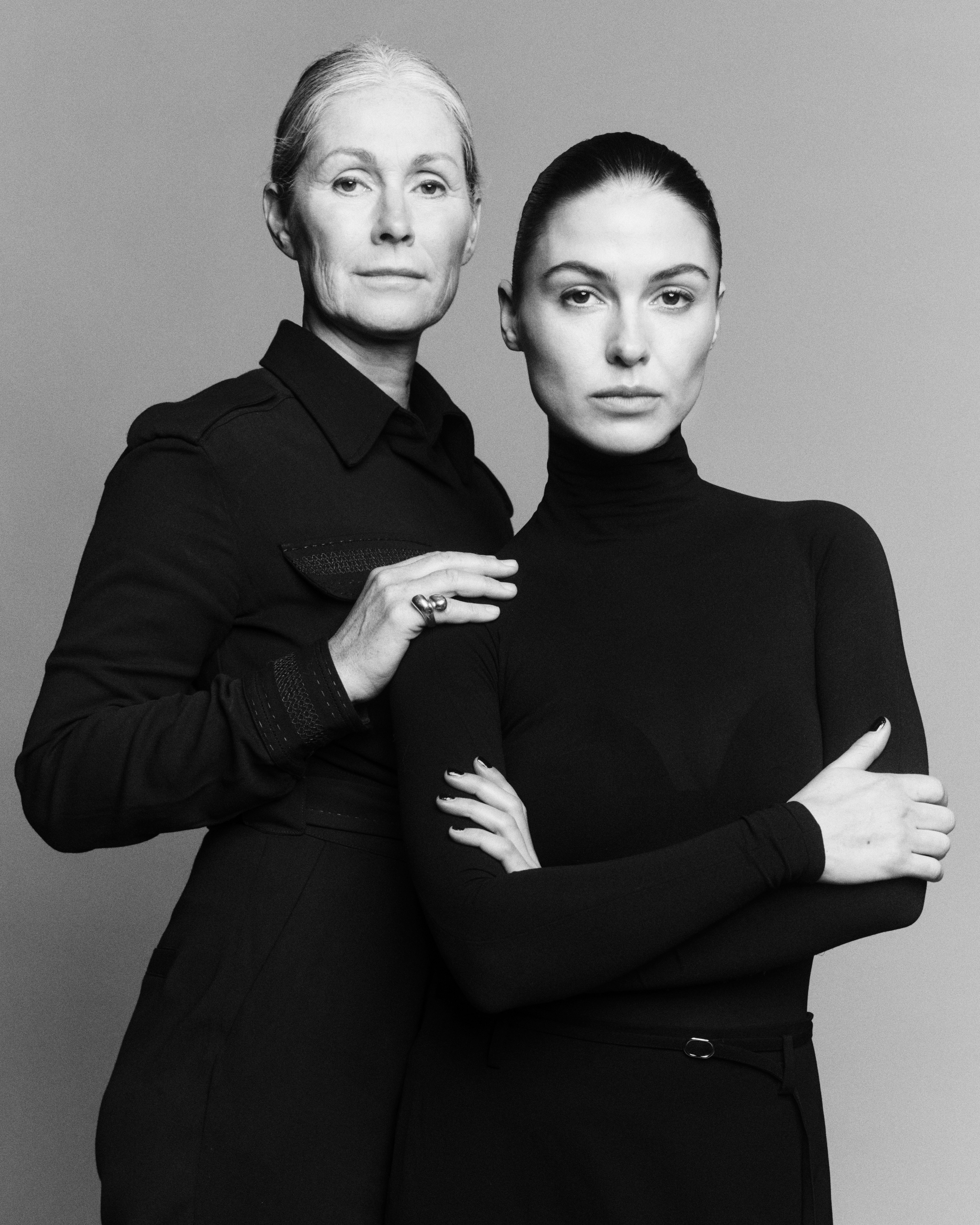 Louise Roe and Sophia Roe pose for portraits