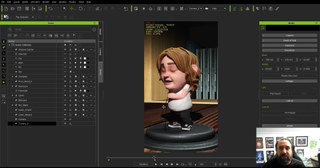 Animation of Lewis Capaldi in 3D software