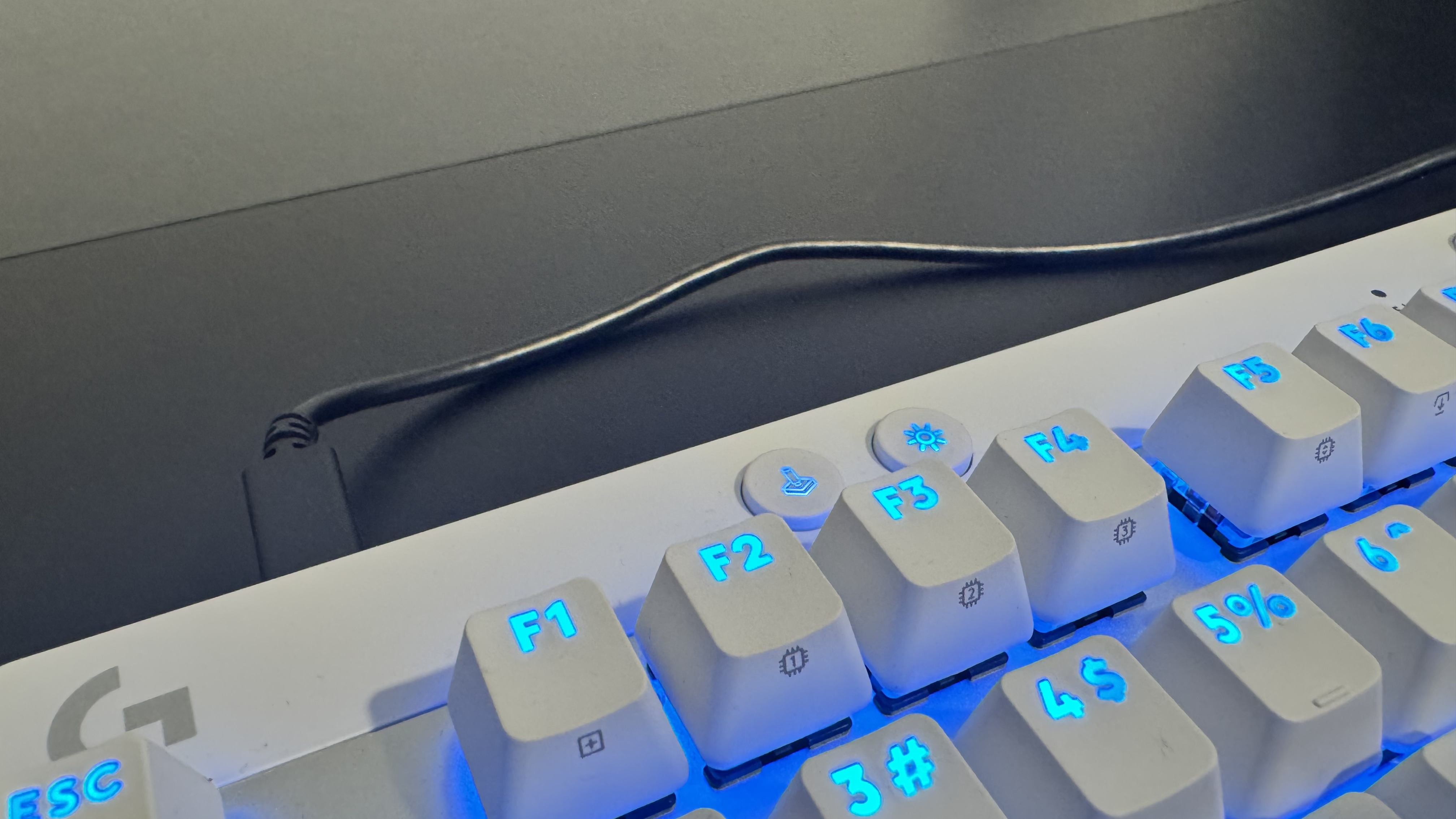 The Logitech G Pro X TKL Rapid gaming keyboard on a desk