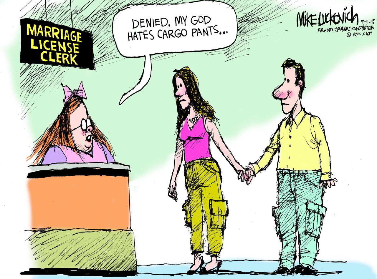 Editorial cartoon U.S. Kim Davis