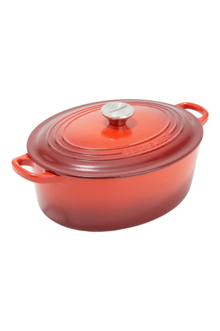 red cast iron Dutch oven