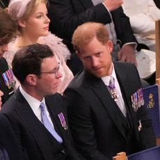 Prince Harry and Jack Brooksbank chat at the Coronation