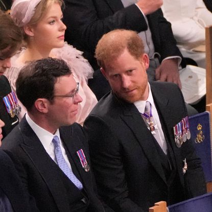 Prince Harry and Jack Brooksbank chat at the Coronation