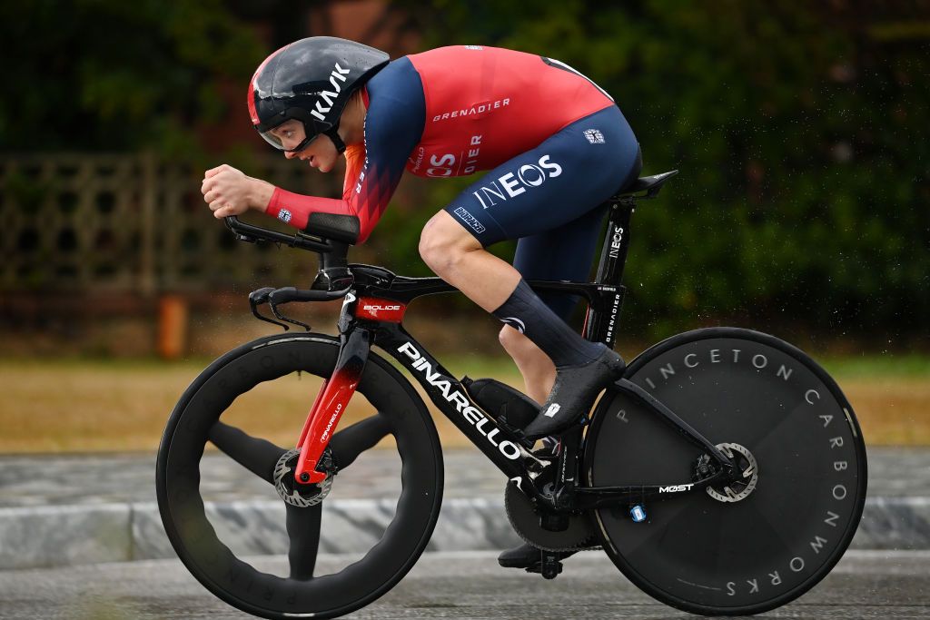 LIDO DI CAMAIORE ITALY MARCH 06 Magnus Sheffield of The United States and Team INEOS Grenadiers sprints during the 58th TirrenoAdriatico 2023 Stage 1 a 115km individual time trial from Lido di Camaiore to Lido di Camaiore TirrenoAdriatico ITT on March 06 2023 in Lido di Camaiore Italy Photo by Tim de WaeleGetty Images