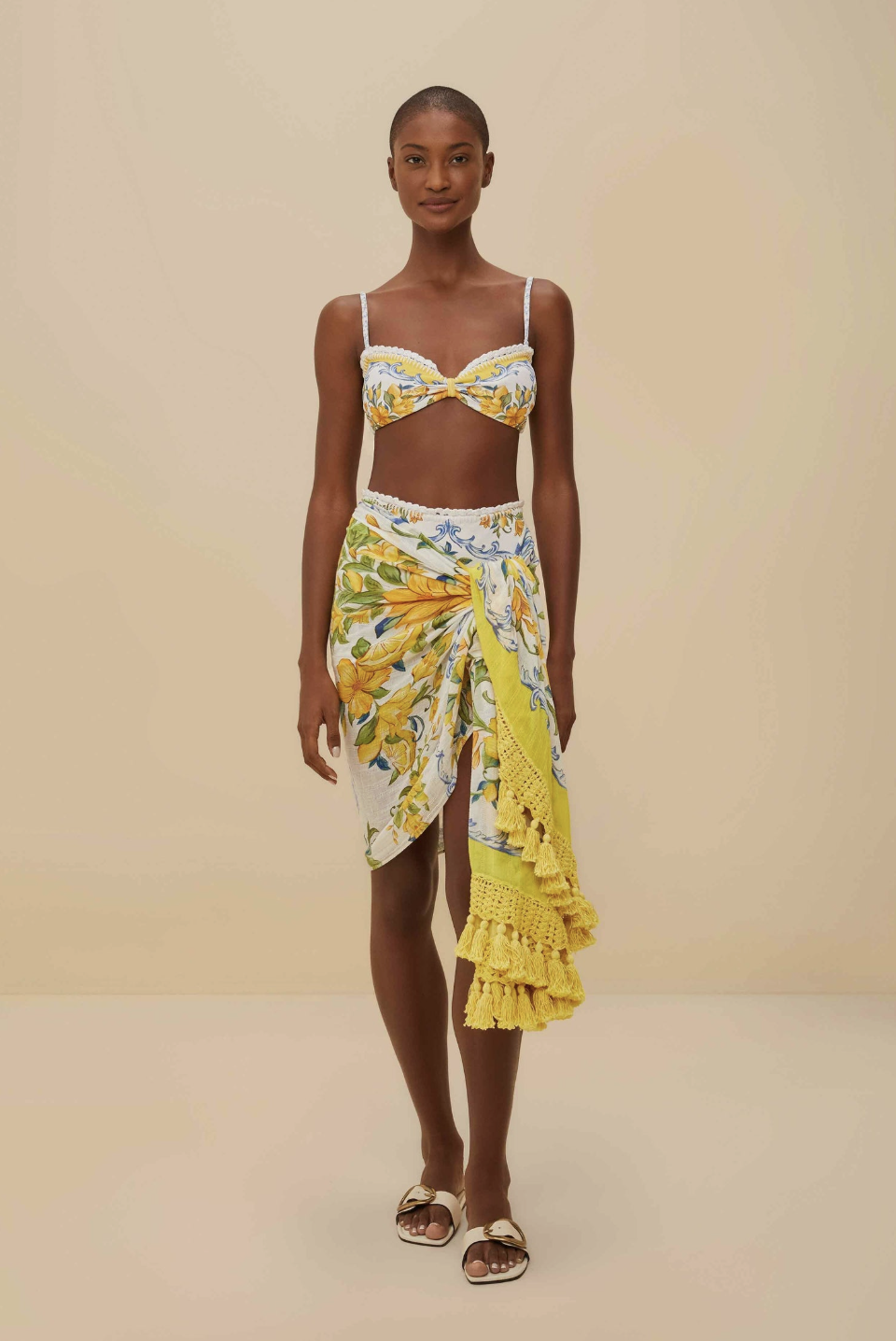 FARM RIO ACTIVE, Off-White Sicily Sarong