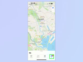 A screenshot showing how to share location via satellite on iPhone