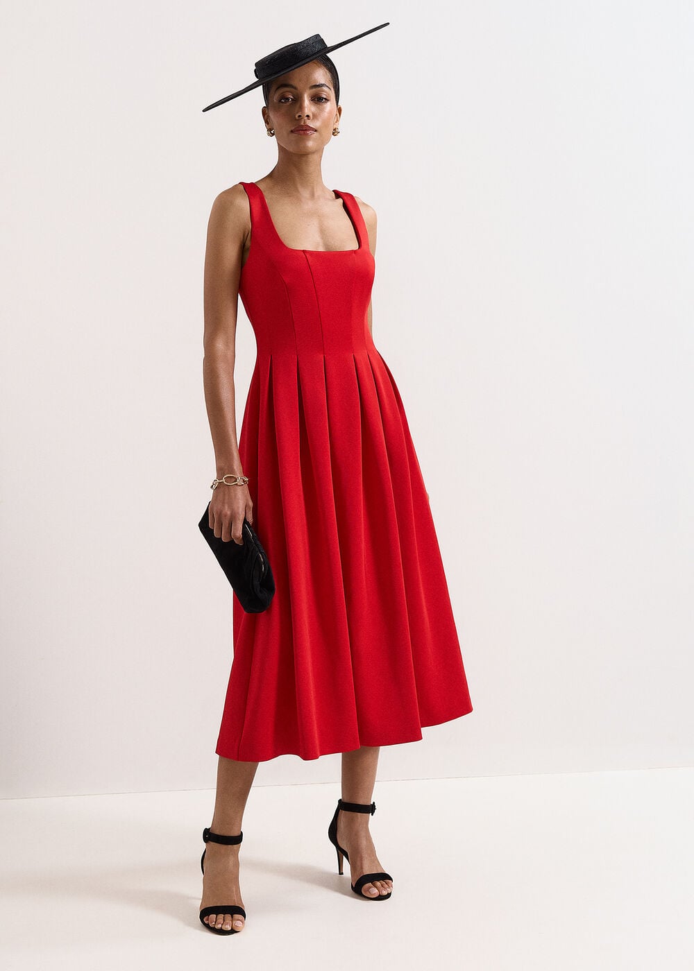 Katie Sleeveless Scuba Midi Dress