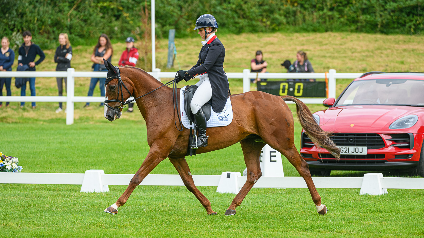 Badminton horse trials dressage: Gemma Stevens and Chilli Knight pictured at Bicton in 2021