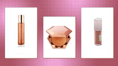 Fenty Beauty Cyber Monday Sale feature image; three items on a maroon background