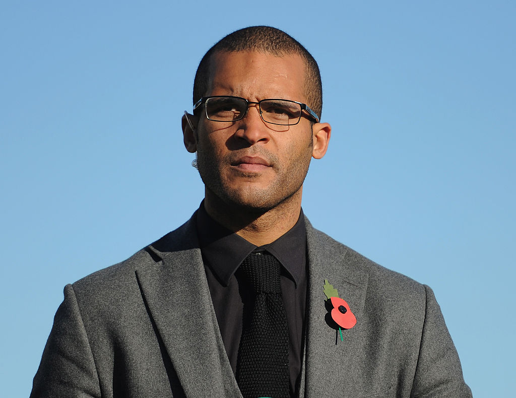 Clarke Carlisle during the FA Cup First Round match between Bishop's Storford and Northampton Town ProKit UK stadium on November 10, 2013 in Bishop's Stortford, England.