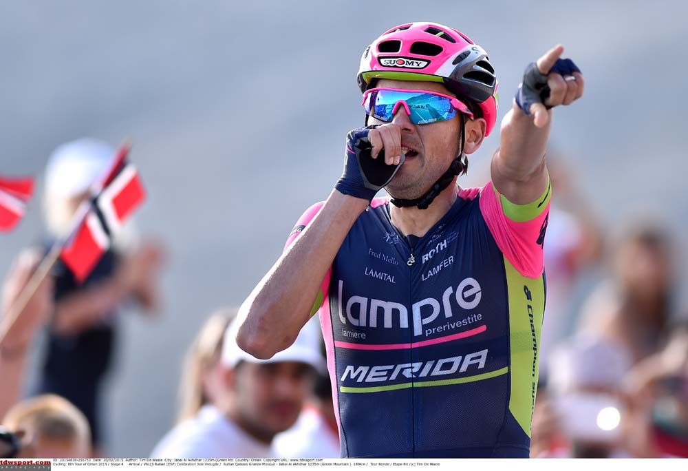Rafael Valls (Lampre-Merida) celebrates his stage victory