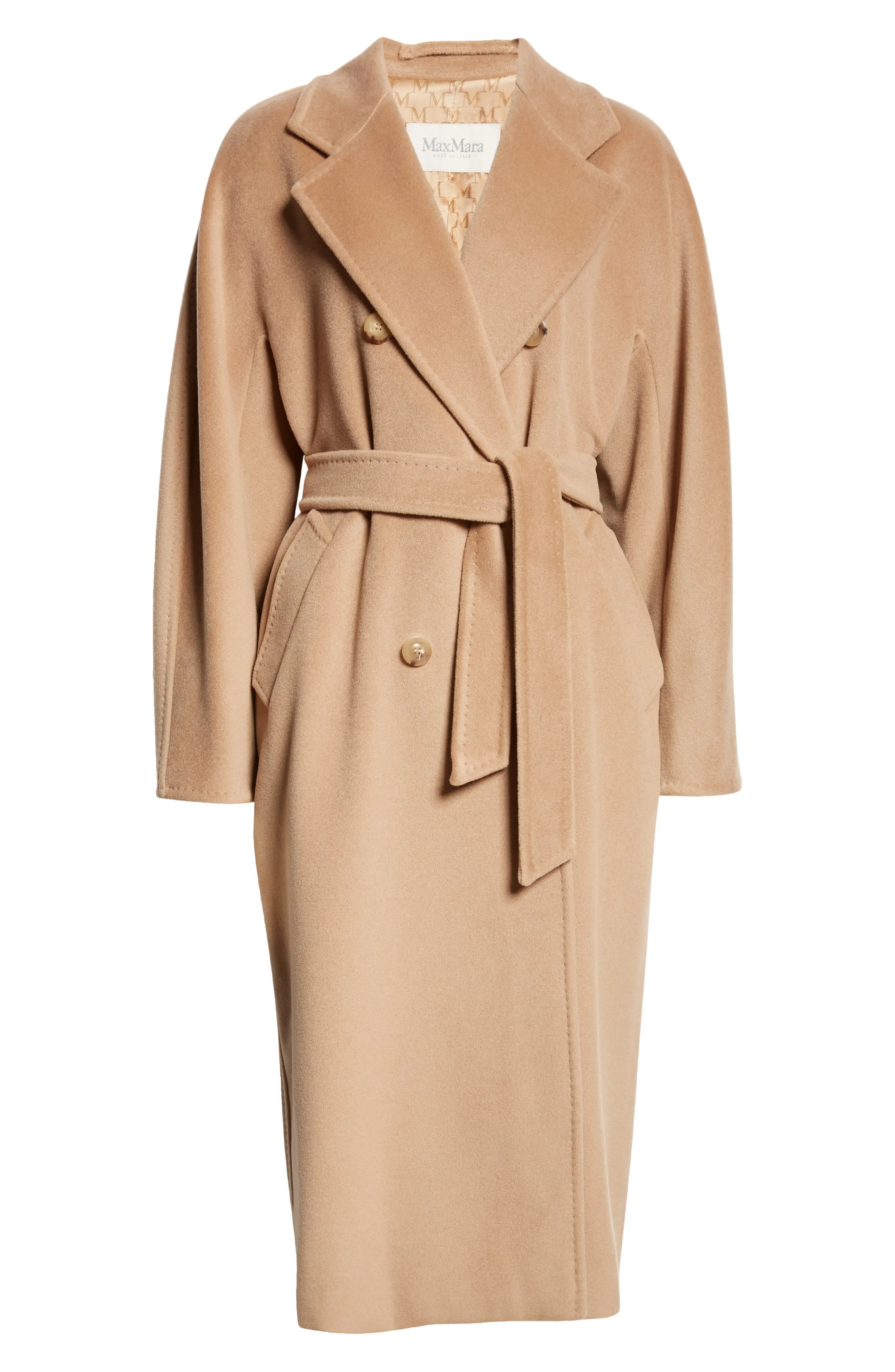 Max Mara, Madame Double Breasted Wool &amp;amp; Cashmere Belted Coat