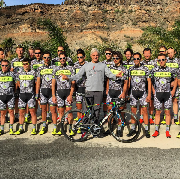 Oleg Tinkov took centre stage during the presentation of the team's new training colours