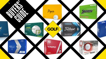 An array of the best mid price golf balls 