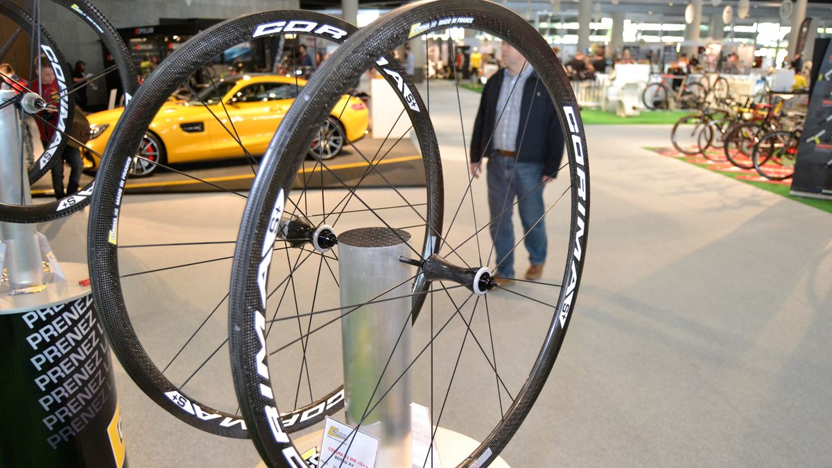 The S+ 32mm in tubular form. Unusually given today's market, Corima says that 80 per cent of its sales are tubs. No doubt the very low weights drive that trend - these 32s weigh a claimed 1130g for the pair
