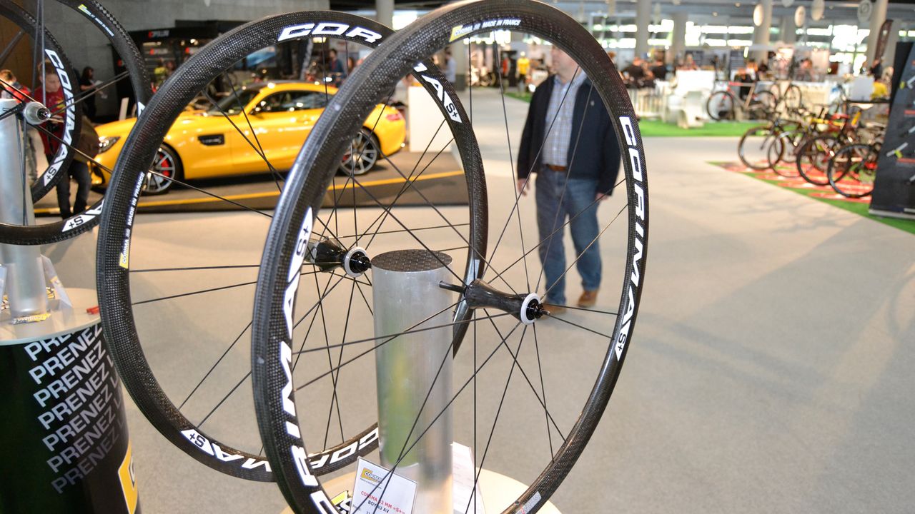 The S+ 32mm in tubular form. Unusually given today's market, Corima says that 80 per cent of its sales are tubs. No doubt the very low weights drive that trend - these 32s weigh a claimed 1130g for the pair