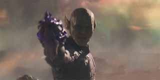 Skrull aims a blaster in Captain Marvel