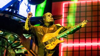 Alessandro Venturella of Slipknot performs headlining Day 5 of the 52nd Festival D'été Quebec (FEQ2019) on the Bell Stage at the Plains of Abraham in The Battlefields Park during a date of the bands We Are Not Your Kind World Tour on July 8, 2019 in Quebec City, Canada