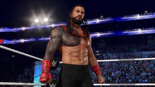 Roman Reigns in the ring in WWE 2k25