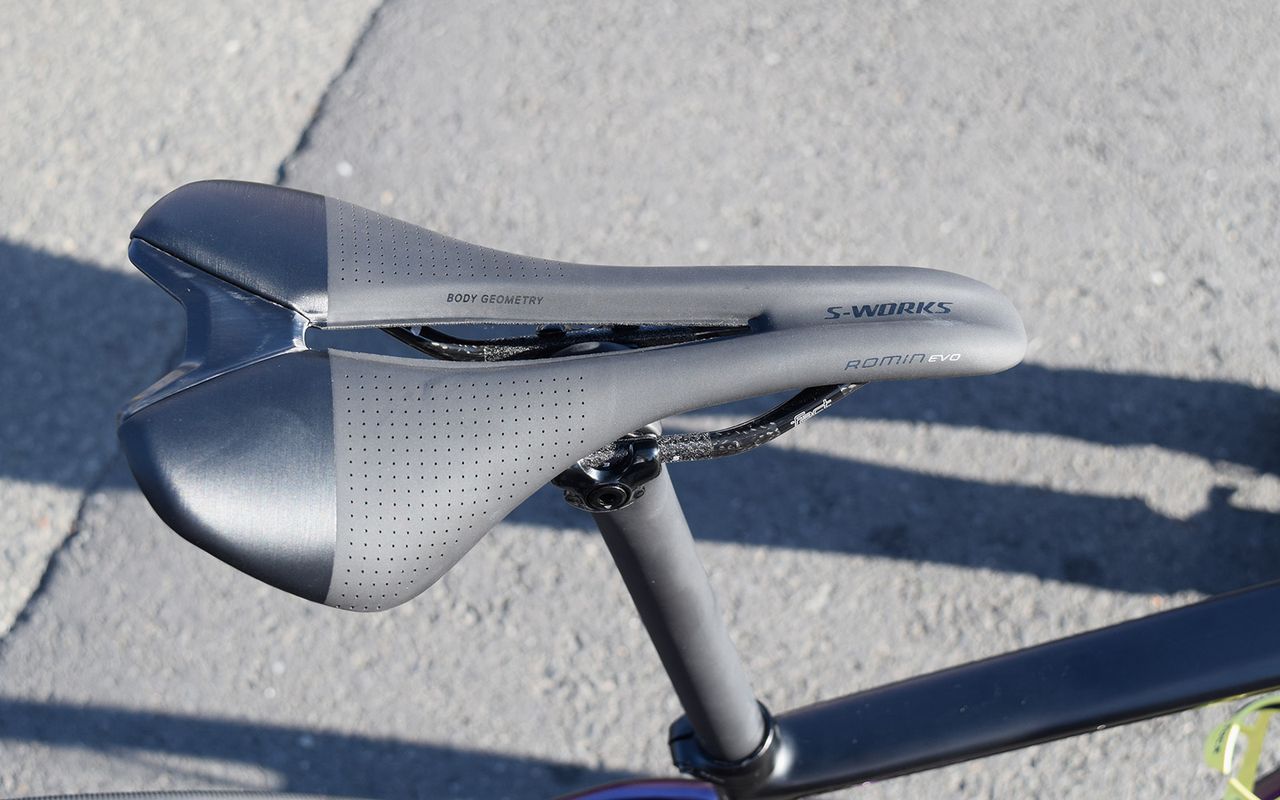Alaphilippe uses an S-Works Romin Evo saddle
