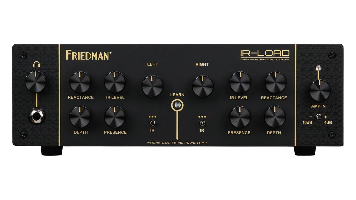 Synergy Machine Learning Power Amp Dave Friedman IR-LOAD Amplifier press image on white