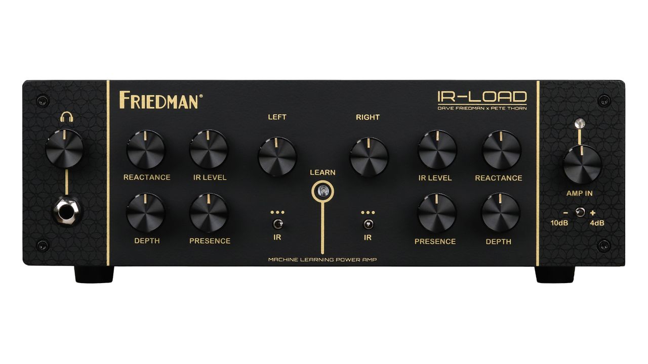 Synergy Machine Learning Power Amp Dave Friedman IR-LOAD Amplifier press image on white
